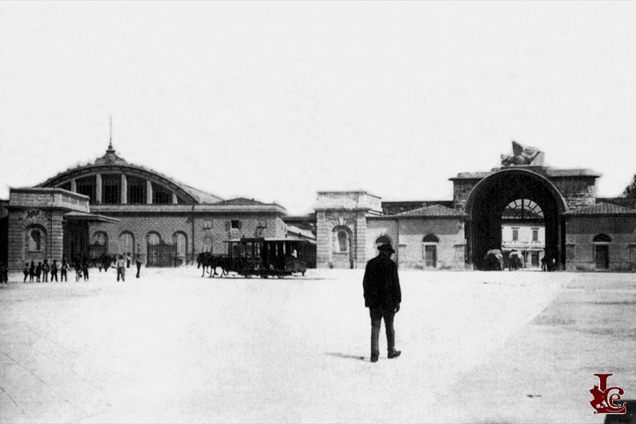Stazione ferroviaria e Barriera San Marco - 1896