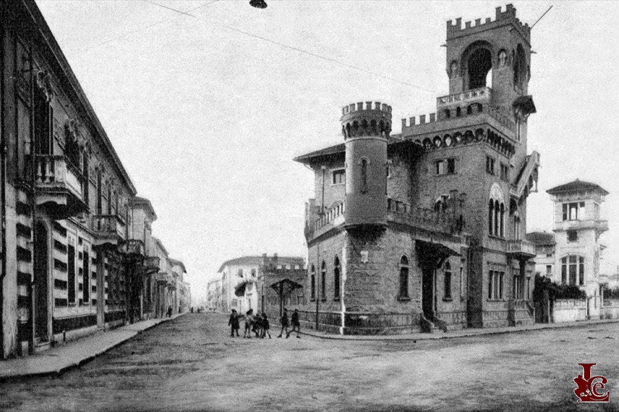 Viale Principe di Piemonte angolo piazza Dante - 1920